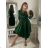 Women's elegant party long sleeve dress (S/M ONE SIZE) ITALIAN FASHION IM322282 purple S/M