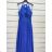 Women's Long Elegant Formal Sleeveless Dress (S/M ONE SIZE) ITALIAN FASHION IMPSH24L18806 Royal Blue S/M