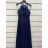 Women's Long Elegant Formal Sleeveless Dress (S/M ONE SIZE) ITALIAN FASHION IMPSH24L18806 Royal Blue S/M