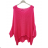 Women's Long Sleeve Oversized Long Sleeve Sweater (S/M ONE SIZE) ITALIAN FASHION IMPLI227089