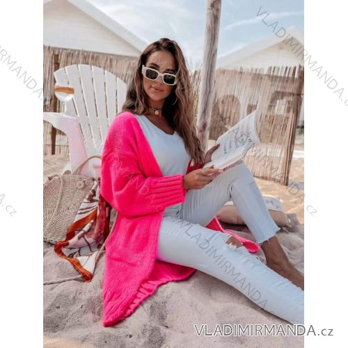 Women's Long Sleeve Knitted Cardigan (S/M ONE SIZE) ITALIAN FASHION IMPLI227095