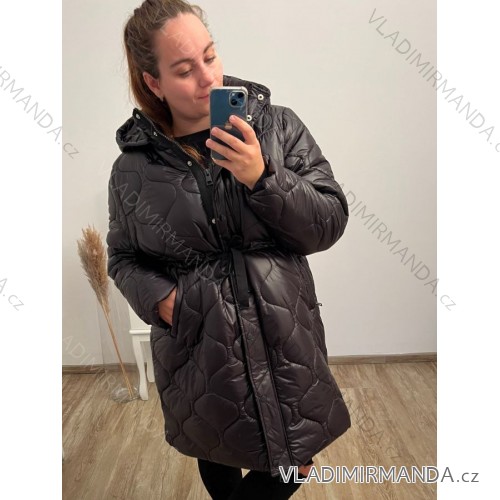 Women's Plus Size Winter Jacket (54-62) POLISH FASHION LIB22LD-7738 black 60