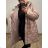 Women's Plus Size Winter Jacket (54-62) POLISH FASHION LIB22LD-7738 Dark beige 56