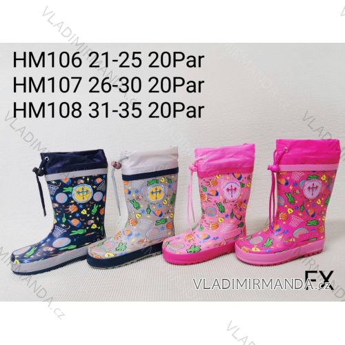 Children's girls' and boys' wellies (21-25) FSHOES BOOTS OBF22HM106