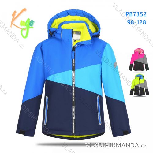 Winter jacket with hood for children, girls and boys (98-128) KUGO PB7352