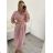 Women's Warm Long Sleeve Dress (L / XL ONE SIZE) ITALIAN FASHION IM421MIA M / L Old-pink