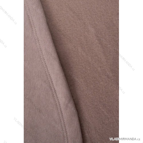 Long back padded sweatshirt with a hood, dark beige