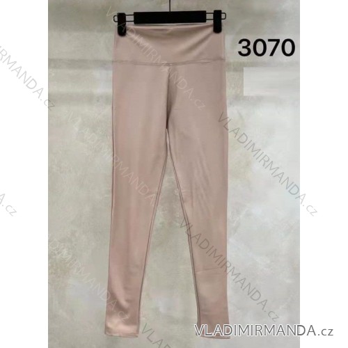 Legíny koženkové dlouhé dámské (S-XL) ITALSKÁ MÓDA IMM213070 Beige dark L