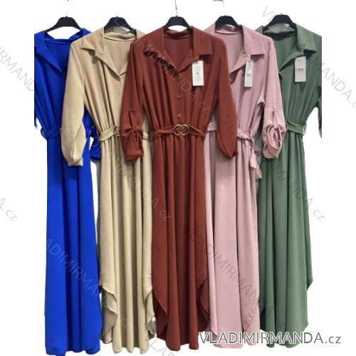 Women's Long Sleeve Shirt Dress (S/M/L ONE SIZE) ITALIAN FASHION IMC22658