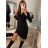 Women's Elegant Long Sleeve Shirt Dress (S/M ONE SIZE) ITALIAN FASHION IMWB22273