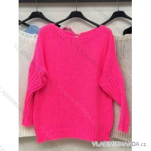 Women's Oversize Long Sleeve Sweater (S/M/L ONE SIZE) ITALIAN FASHION IMWB22328