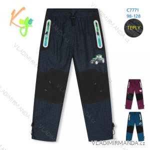 Outdoor pants insulated with fleece for children, girls and boys (98-128) KUGO C7875