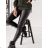 Women's long leather leggings (S/M ONE SIZE) ITALIAN FASHION IMPLI227061