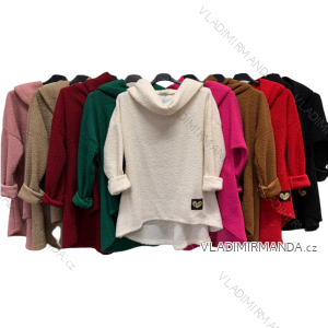 Long Sleeve Hooded Long Sleeve Women's Plus Size (XL/2XL ONE SIZE) ITALIAN FASHION IMC22587