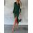 Women's Elegant Long Sleeve Midi Dress (S/M ONE SIZE) ITALIAN FASHION IMD22941