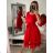 Women's elegant party long sleeve dress (S/M ONE SIZE) ITALIAN FASHION IM322282 Wine S/M