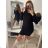 Women's Long Sleeve Sweater (S / M ONE SIZE) ITALIAN FASHION IM322CHIARA black S/M