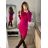 Women's Long Sleeve Turtleneck Knit Dress (S/M ONE SIZE) ITALIAN FASHION IMM22UN8396