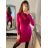 Women's Long Sleeve Turtleneck Knit Dress (S/M ONE SIZE) ITALIAN FASHION IMM22UN8396