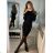 Women's Long Sleeve Turtleneck Knit Dress (S/M ONE SIZE) ITALIAN FASHION IMM22UN8396