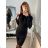 Women's Long Sleeve Turtleneck Knit Dress (S/M ONE SIZE) ITALIAN FASHION IMM22UN8396