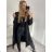 Women's flannel jacket (S / M ONE SIZE) ITALIAN FASHION IMC211073 M / L Black