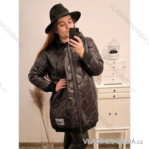 Women's Plus Size Hooded Jacket (XL/2XL ONE SIZE) ITALIAN FASHION IM422684