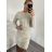 Women's Warm Long Sleeve Dress (L / XL ONE SIZE) ITALIAN FASHION IM421MIA