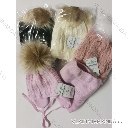 Girls' winter cap and cravat set (3-8 years) WROBI POLAND PV322K-33