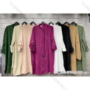 Women's Oversize Long Sleeve Shirt Dress (S/M/L ONE SIZE) ITALIAN FASHION IMWGS223367