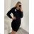 Women's Knitted Long Sleeve Dress (L/XL ONE SIZE) ITALIAN FASHION IMD211019