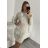 Women's Knitted Long Sleeve Dress (L/XL ONE SIZE) ITALIAN FASHION IMD211019