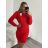 Women's Knitted Long Sleeve Dress (L/XL ONE SIZE) ITALIAN FASHION IMD211019