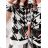 Summer long sleeve flowered women's dress (UNI S / L) ITALIAN FASHION IMK20150