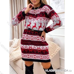 Summer long sleeve flowered women's dress (UNI S / L) ITALIAN FASHION IMK20150