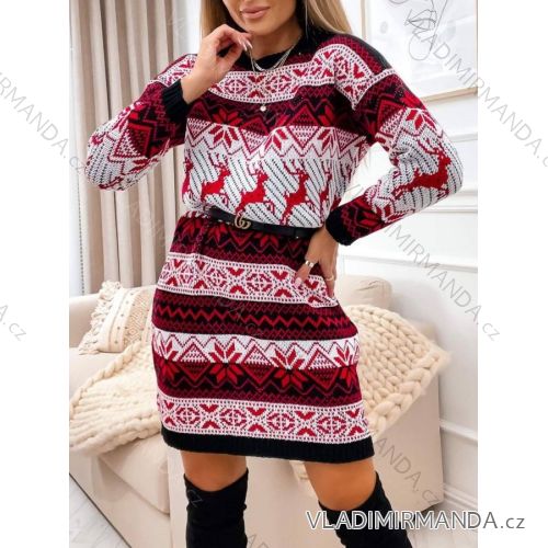 Summer long sleeve flowered women's dress (UNI S / L) ITALIAN FASHION IMK20150