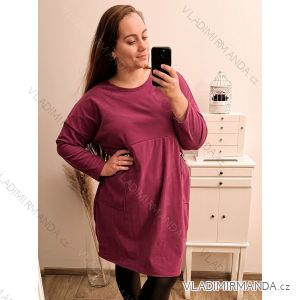 Women's Warm Long Sleeve Dress (L / XL ONE SIZE) ITALIAN FASHION IM421MIA