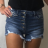 Women's short denim shorts (XS-XL) M.SARA MSR21G3780-2 S blue