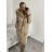 Coat winter park with fur women (sml-xl) MISSFOFO FASHION ITALY IM917S-100 S Brown light