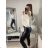 Svetr pletený dlouhý rukáv dámské (S/M ONE SIZE) ITALSKÁ MÓDA IMWAA223623 S/M white