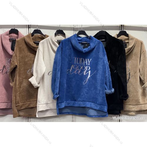 Long Sleeve Hooded Long Sleeve Women's Plus Size (XL/2XL ONE SIZE) ITALIAN FASHION IMC22587