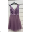 Women's strapless short party dress (S/M ONE SIZE) ITALIAN FASHION IMPSH24C612 pink salmon S/M