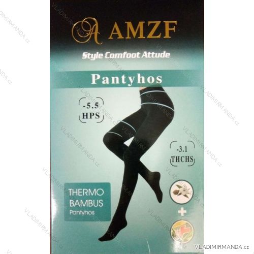 Punčocháče thermo dámské 200DEN (S/M ONE SIZE) POLSKÁ MÓDA AMZF22PANTYHOS Black S/M