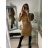 Women's Long Sleeve Turtleneck Knitted Dress (S/M ONE SIZE) ITALIAN FASHION IMWAA223600 S/M Brown