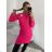 Women's Warm Long Sleeve Dress (L / XL ONE SIZE) ITALIAN FASHION IM421MIA S/M neon pink