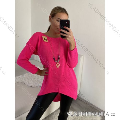 Women's Long Sleeve Turtleneck Long Sleeve Sweater (S/M/L/XL/2XL ONE SIZE) ITALIAN FASHION IM422943