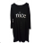 Long Sleeve Dress with Pendant Women's Oversized (3XL / 4XL ONE SIZE) ITALIAN FASHION IMWQ2115022  black