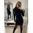 Women's Knitted Carmen Turtleneck Long Sleeve Dress (S/M ONE SIZE) ITALIAN IM422JK7026