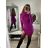 Women's Knitted Carmen Turtleneck Long Sleeve Dress (S/M ONE SIZE) ITALIAN IM422JK7026