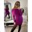 Women's Knitted Carmen Turtleneck Long Sleeve Dress (S/M ONE SIZE) ITALIAN IM422JK7026